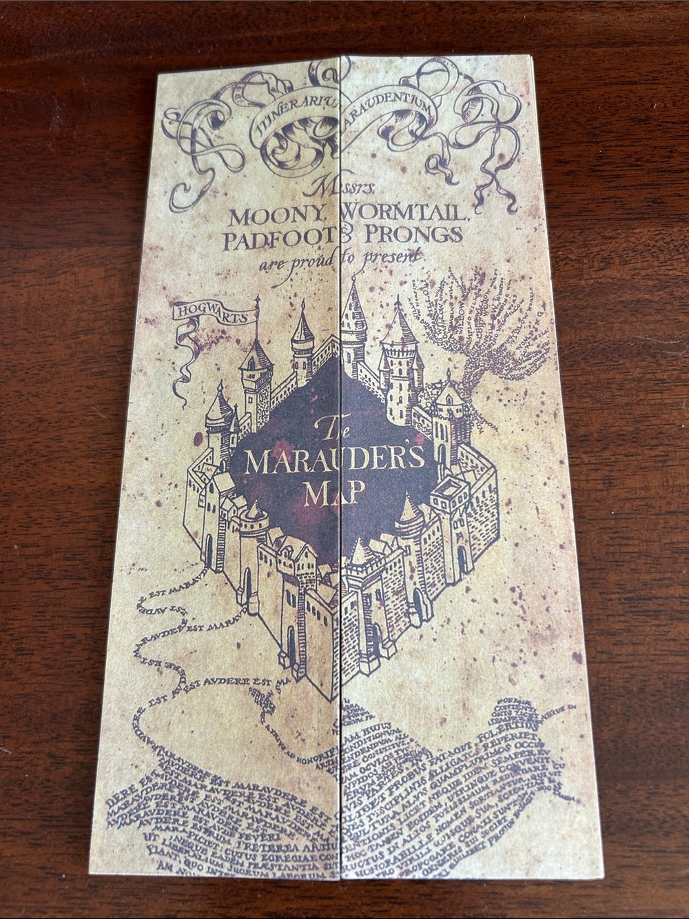 The Marauder's Map- Vintage Tan and Brown